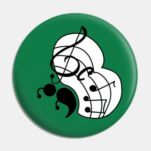 Musical Wings Semicolon Butterfly Pin