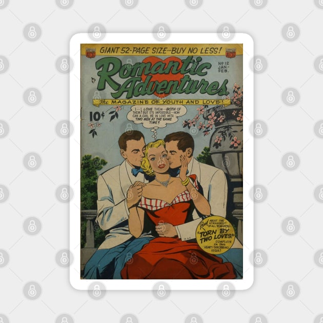 Vintage "Romantic Adventures" Cover Magnet by Slightly Unhinged