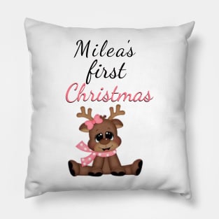 Milea's First Christmas - Toy Reindeer Pillow