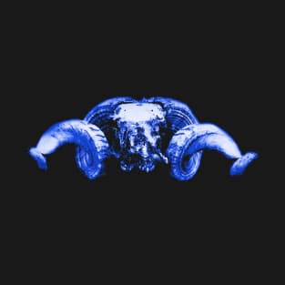 Ram Skull Blue T-Shirt