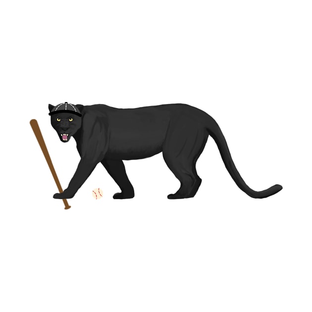 Baseball Black Panther by College Mascot Designs