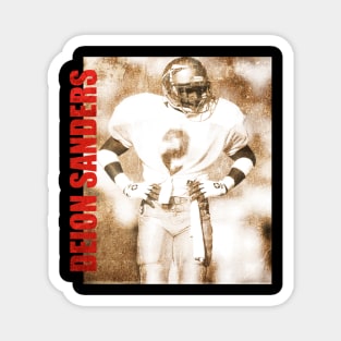 TEXTURE ART- Deion Sanders - Retro Aesthetic Fan Art Magnet