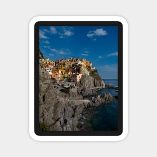 View on the cliff town of Manarola, one of the colorful Cinque Terre on the Italian west coast Magnet