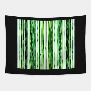 Green And White Vertical Striped - Apple Green Aesthetic Lines Tapestry