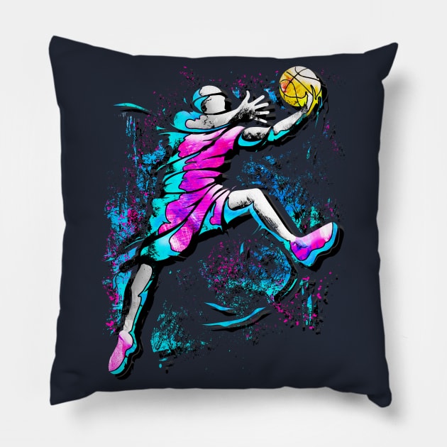 Basketball - Slam Dunk - Bball Pillow by BabyYodaSticker