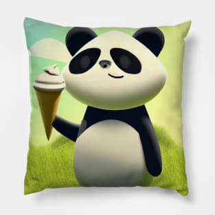 Panda with Ice Cream Pillow