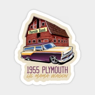 Lil Mama's 1955 Plymouth Wagon Magnet