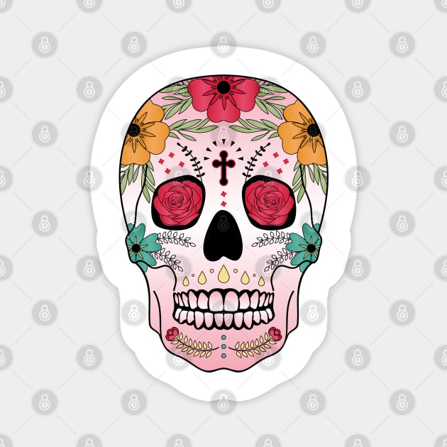 Sugar Skull Magnet by Mako Design 