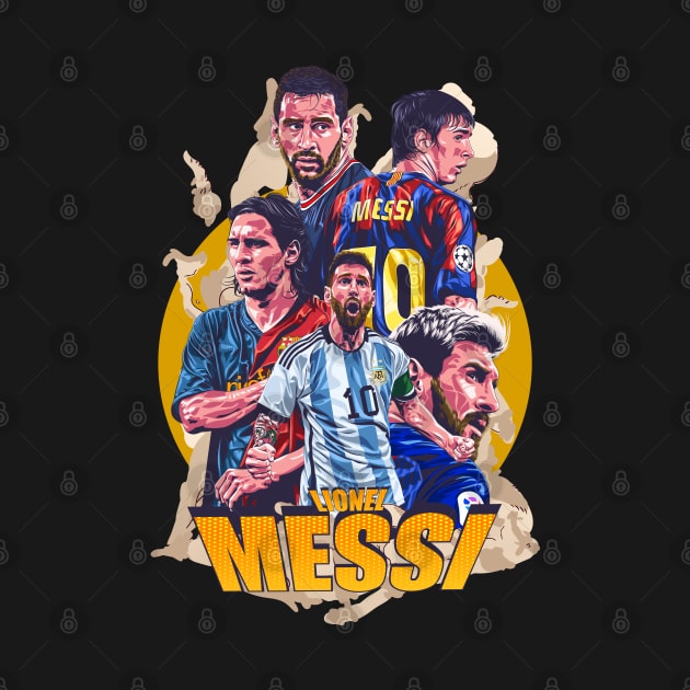 Messi's Evolution: A Visual Journey Through Footballing History by Futbol Art