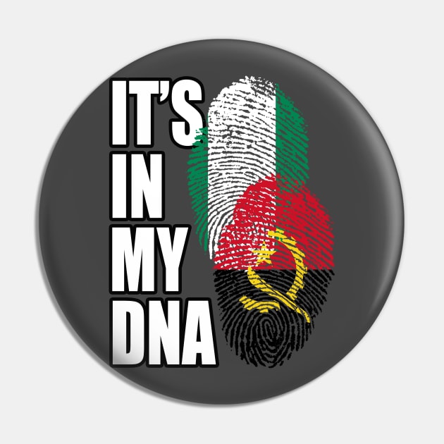 Angolan And Nigerian Mix Heritage DNA Flag Pin by Just Rep It!!