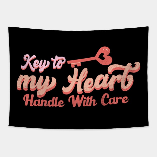 Key To My Heart Handle With Care Tapestry by EvetStyles