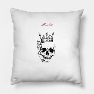 hamlet - skull wearing crown Pillow