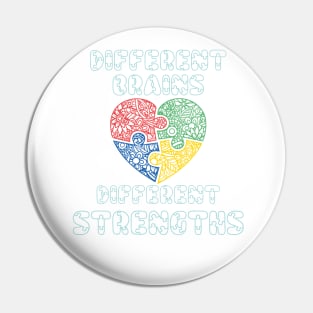 Different brains different strengths autism Pin