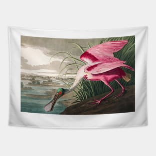 Roseate Spoonbill Robert Havell after John James Audubon 1827 Art Print Tapestry