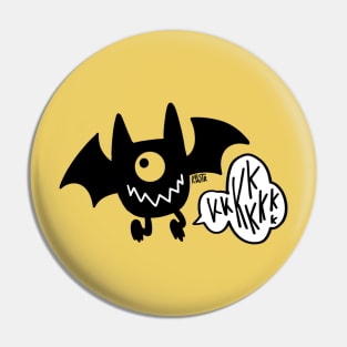 Bat Monster Laugh Pin