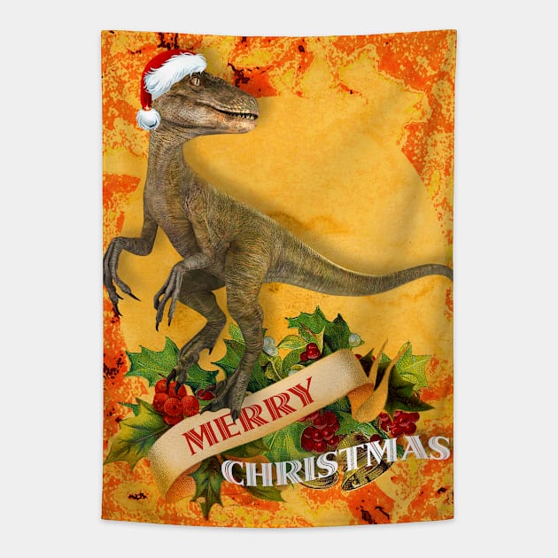 Merry Jurassic Christmas 5 Tapestry by PrivateVices