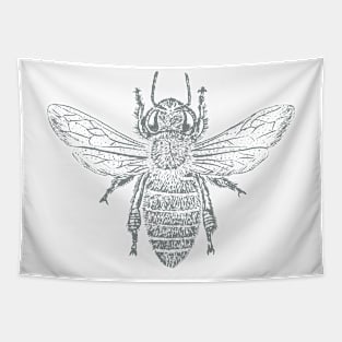 Vintage insect sketch style illustration honeybee Tapestry