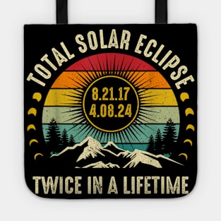 Total Solar Eclipse 2024 Twice In A Lifetine Gift For Men Women Tote
