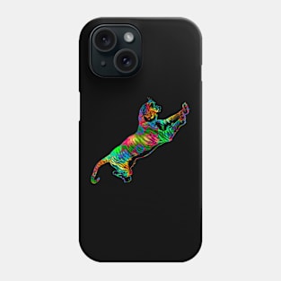 Tiger Abstract Colour Silhouette Art Phone Case