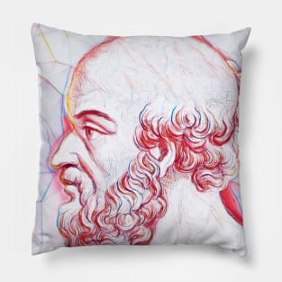 Eratosthenes of Cyrene Portrait | Eratosthenes of Cyrene Artwork | Line Art Pillow