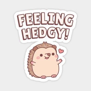 Cute Hedgehog Feeling Hedgy Funny Magnet