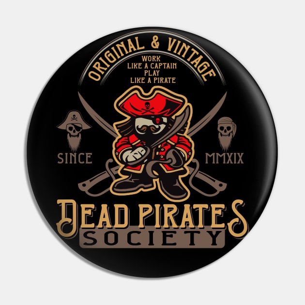 Dead Pirates Society Pin by Alema Art