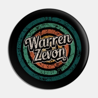 Warren Zevon // Retro Circle Crack Vintage Pin