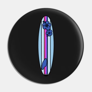 Bisexual Flag Surfboard - Blue Pin