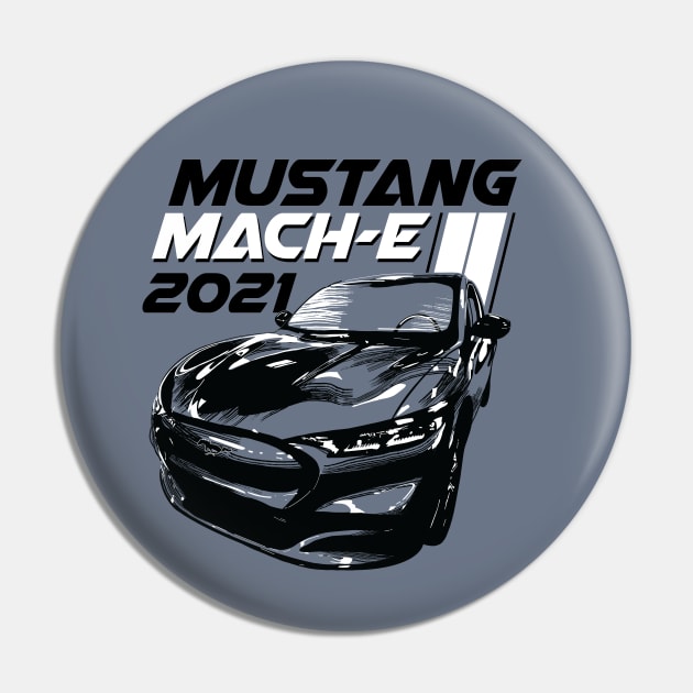 Racing Stripes Ford Mustang Mach-E Pin by zealology