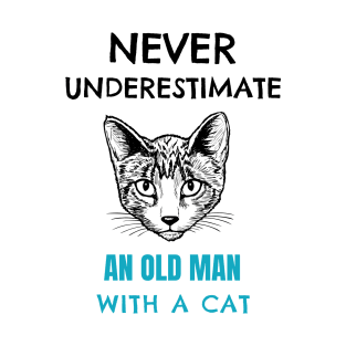 Never Underestimate an Old Man with a Cat T-Shirt