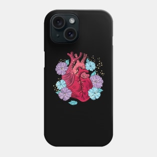 heart health flower Phone Case