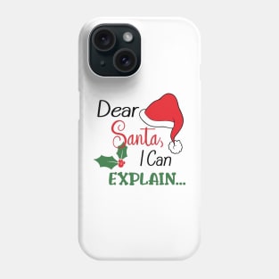 Dear Santa... (Black Text) Phone Case