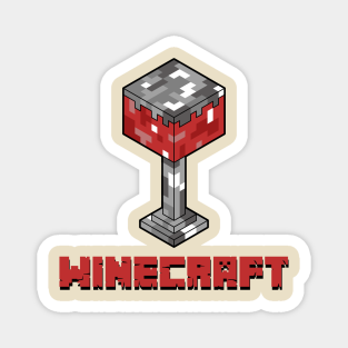 Wine Drinker Magnet - Winecraft - Gamers who love red wine by KawaiinDoodle