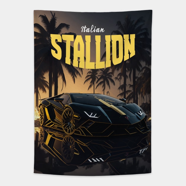 Italian Stallion Tapestry by By_Russso