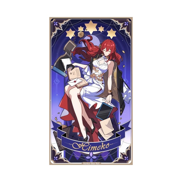 Himeko Revelation Card Honkai Star Rail by kazatodoesart