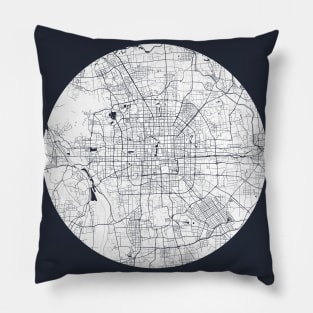 Beijing, China City Map - Full Moon Pillow