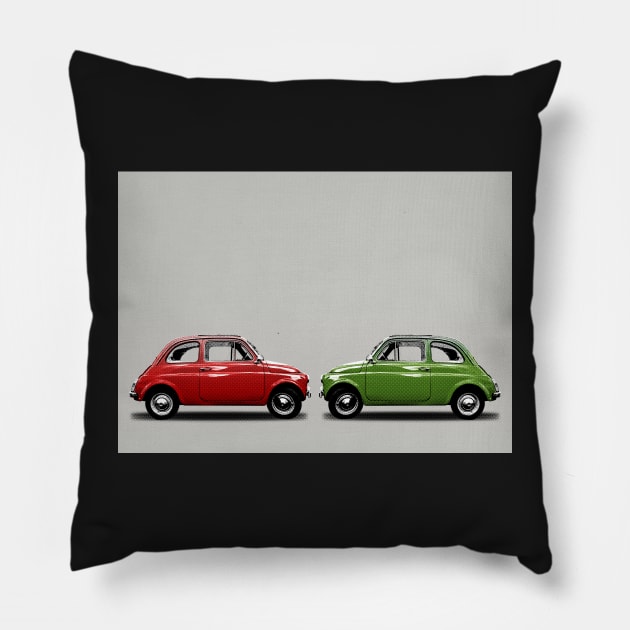 Italian Fiat 500 Pillow by markvickers41