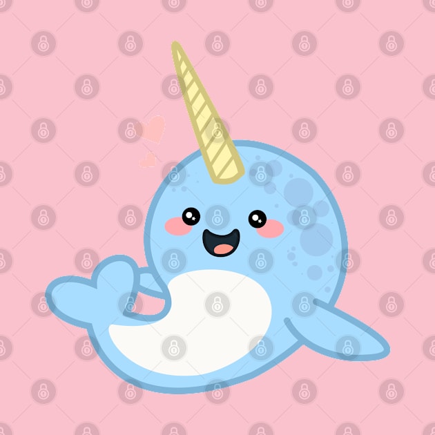 Kawaii Narwhal by Megan Noble