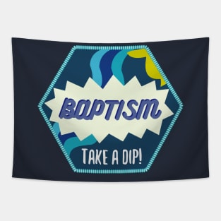 Baptism Patch -- Blue Tapestry