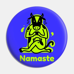 Cow Namaste Yoga Pin