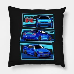 NISSAN skyline r34 gtr godzilla jdm japan paul walker fast and furious Pillow