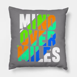 Mind Over Body Focus - Mind Over Miles Running Design Pillow