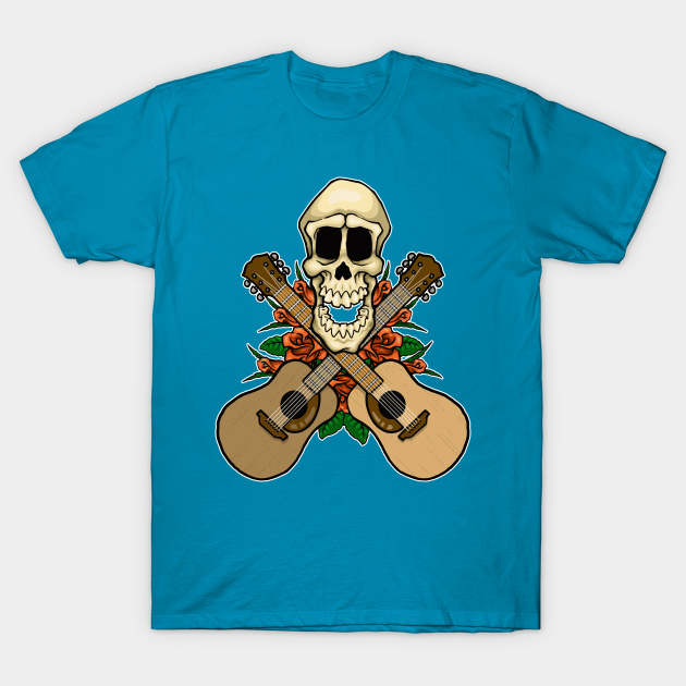 Skull & Cross Guitars - Skull - T-Shirt | TeePublic