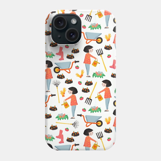 Gardening White Phone Case by Sandra Hutter Designs