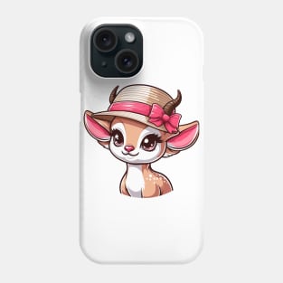 Stylish Gazelle with Hat Phone Case