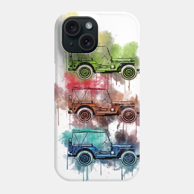 Jeep 3 splash art Phone Case by AaaahEeeekStudio