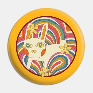 Psychedelic Rabbit Pin