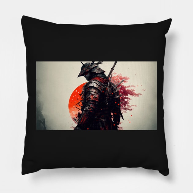 This Ronin Is No Samurai - And That's How He Likes It Pillow by JoeBurgett