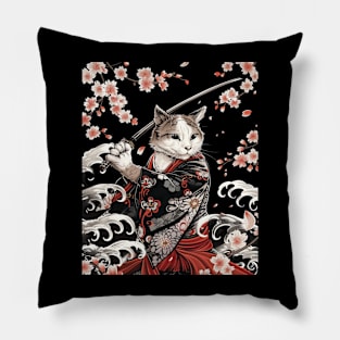 Cat Ninja Pursuit Sneaky Mastery Pillow