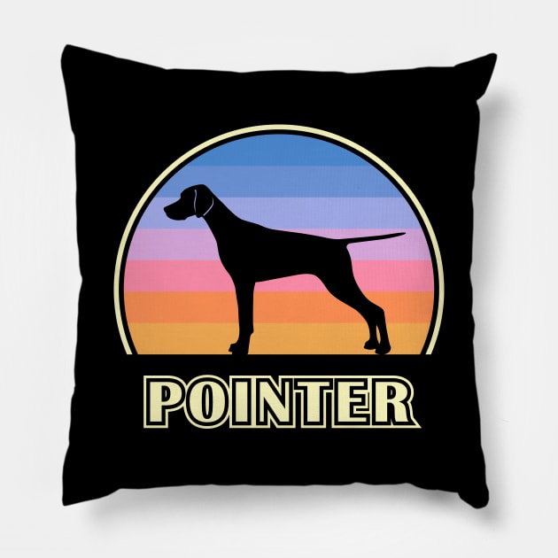 Pointer Vintage Sunset Dog Pillow by millersye
